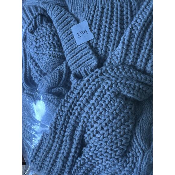 Haven Well Within Women's Medium Grey Knit Cardigan Sweater Cotton Acrylic Blend - Picture 5 of 5